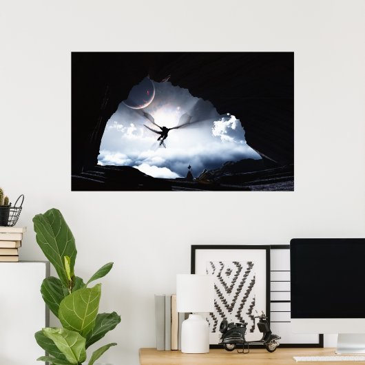 Unverkettet 36" x 22,5" poster (Heimbüro)