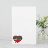 unverpackte Schokoladenherz-Liebe Briefpapier (Stehend Vorderseite)