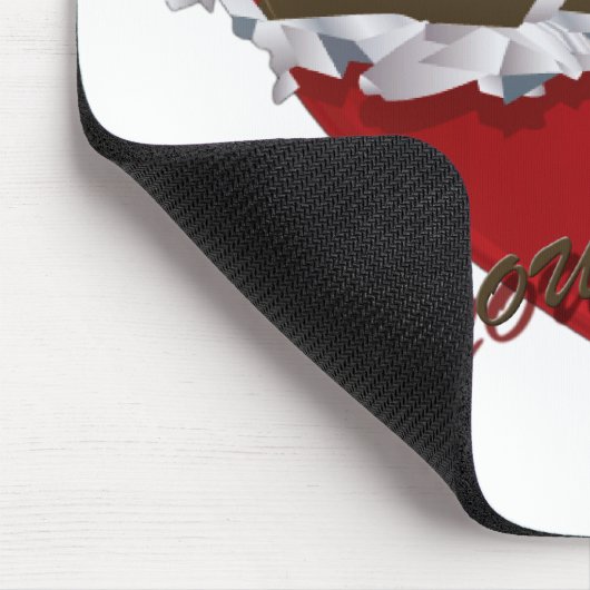 unverpackte Schokoladenherz-Liebe Mousepad (Ecke)