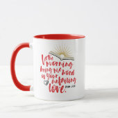 UNVERSAGT LIEBE Psalm Bibel Red Scripture Coffee Tasse (Links)