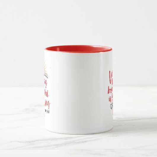UNVERSAGT LIEBE Psalm Bibel Red Scripture Coffee Tasse (Zentrum)