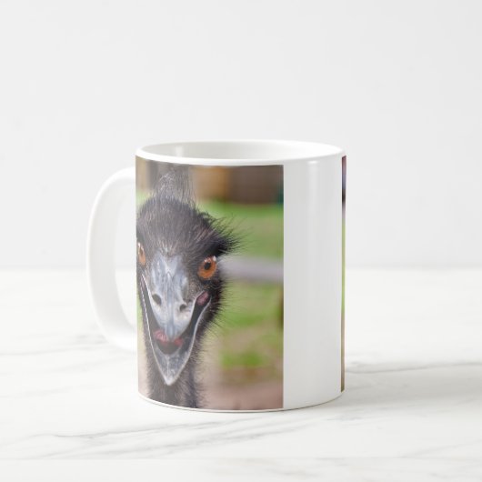 Unverschämte Emu-Kaffee-Tasse Kaffeetasse (Vorderseite Links)