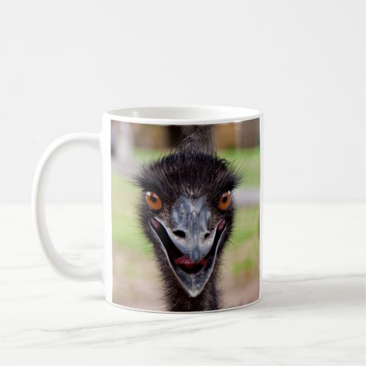 Unverschämte Emu-Kaffee-Tasse Kaffeetasse (Links)
