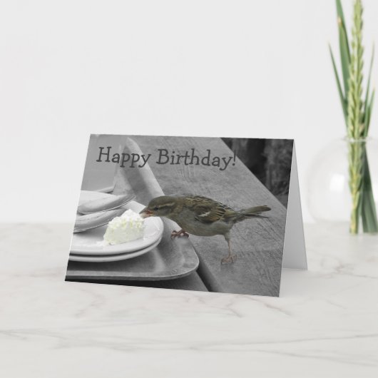 Unverschämte Spatzen-Karte Karte (Vorderseite)