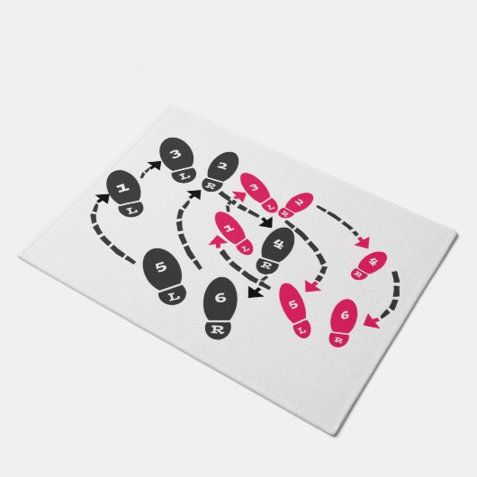 Unverschämte Tanzschritte Fußmatte (Schrägansicht)