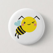 unverschämter Bienenknopf Button (Vorderseite)