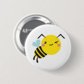 unverschämter Bienenknopf Button (Vorne & Hinten)