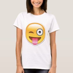 Unverschämter emoji Wink T-Shirt