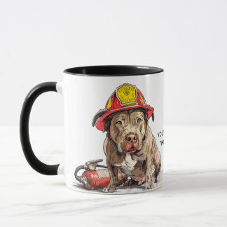 Unverschämter Feuerwehrmann-Becher Hund-Feuergefah Tasse