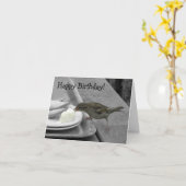 Unverschämter Spatz Notecard Karte (Gelbe Blume)