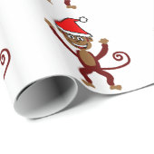 Unverschämter Weihnachtsaffe Geschenkpapier (Rolleneckpunkt)
