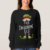 Unverschämtes Elf-Gruppe Weihnachten Pajama-Party Sweatshirt (Vorderseite)