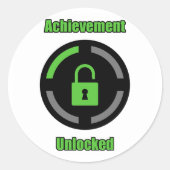 Unverschlossene Errungenschaft Runder Aufkleber (Vorderseite)