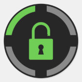 Unverschlossene Errungenschaft Runder Aufkleber (Vorderseite)