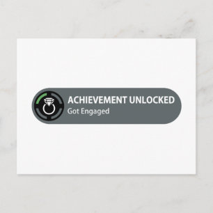 Unverschlossene Errungenschaften - Verlobt Got Ankündigungspostkarte