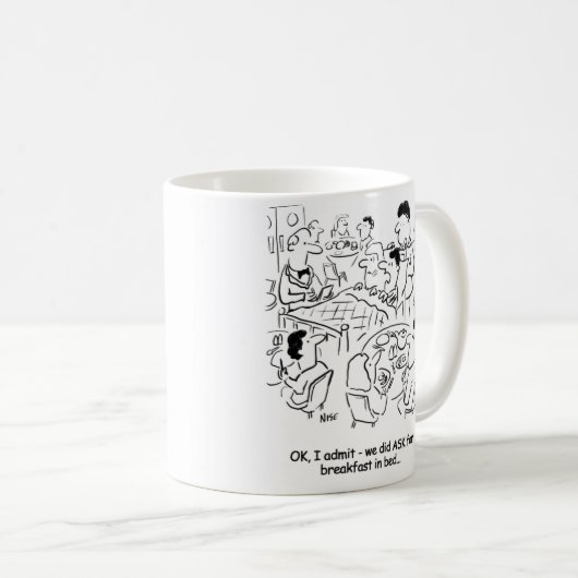 Unverständnis über das Frühstück im Bett Kaffeetasse (VorderseiteRechts)