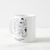 Unverständnis über das Frühstück im Bett Kaffeetasse (Vorderseite Links)