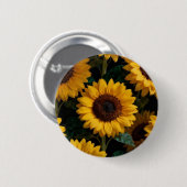 Unverwechselbare Sonnenblumen-Brosche Button (Vorne & Hinten)