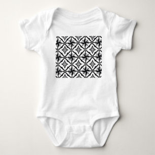 Unverwechselbarer indonesischer Batik: Vintage-Mot Baby Strampler