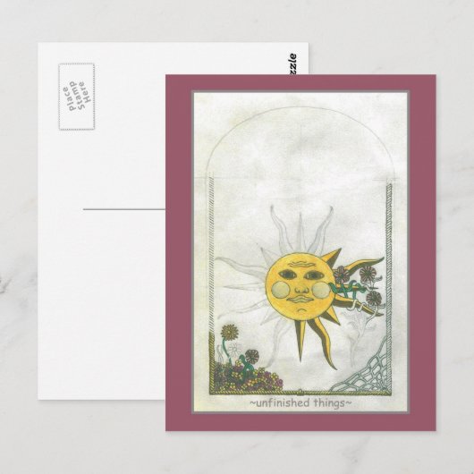 Unvollendete Dinge Postkarte (Vorne/Hinten)