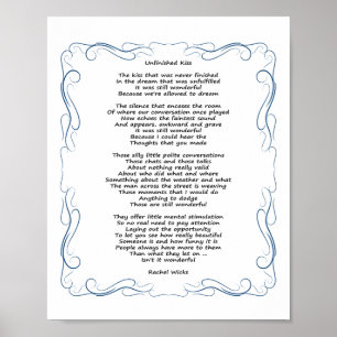 Unvollendetes Kussgedicht Poster