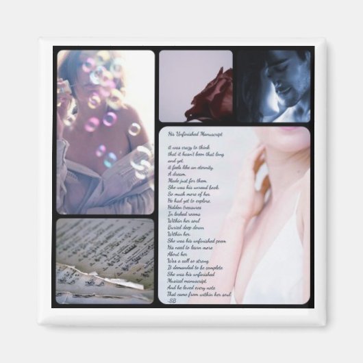 unvollendetes ManuskripGedicht bearbeiten 2 Magnet (Vorne)