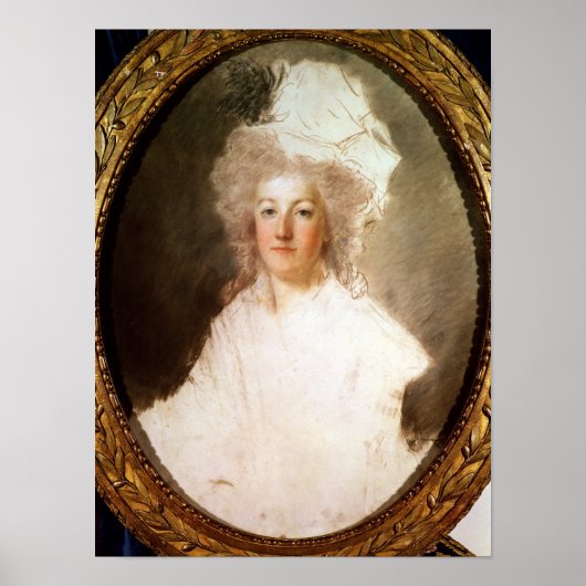 Unvollendetes Portrait von Marie-Antoinette Poster (Vorne)