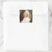 Unvollendetes Portrait von Marie-Antoinette Quadratischer Aufkleber (Tasche)