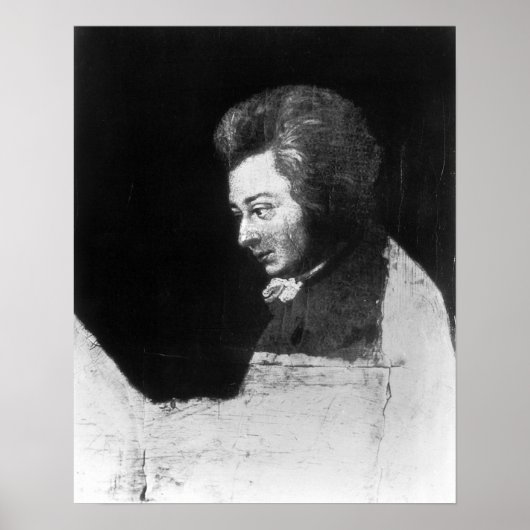 Unvollendetes Portrait von Wolfgang Amadeus Mozart Poster (Vorne)