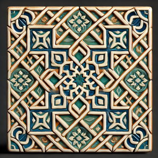 Unvollkommene Schönheit - Geometrische Kunst Fliese
