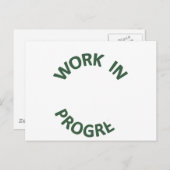 Unvollständige Arbeit in Arbeit Postkarte (Vorne/Hinten)