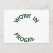Unvollständige Arbeit in Arbeit Postkarte (Vorderseite)