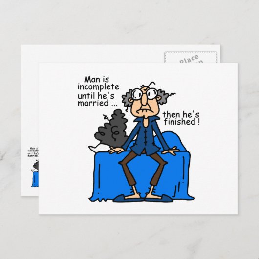 Unvollständiger dann abgeschlossener Spaß Postkarte (Vorne/Hinten)