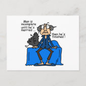 Unvollständiger dann abgeschlossener Spaß Postkarte (Vorderseite)