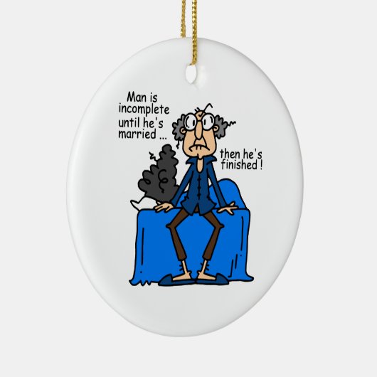 Unvollständiger dann fertiger Heirat-Spaß Keramik Ornament (Rechts)