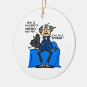 Unvollständiger dann fertiger Heirat-Spaß Keramik Ornament (Links)