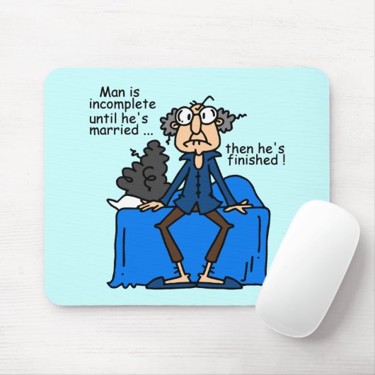 Unvollständiger dann fertiger Heirat-Spaß Mousepad (Mit Mouse)