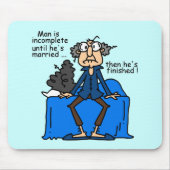 Unvollständiger dann fertiger Heirat-Spaß Mousepad (Vorne)