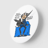 Unvollständiger dann fertiger Heirat-Spaß Runde Wanduhr (Winkel)