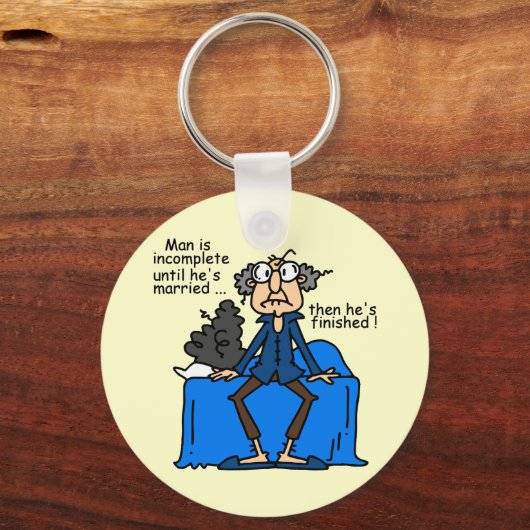 Unvollständiger dann fertiger Heirat-Spaß Schlüsselanhänger (Vorderseite)