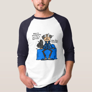 Unvollständiger dann fertiger Heirat-Spaß T-Shirt