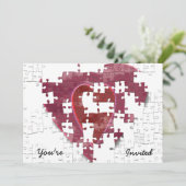 "Unvollständiges Herz-" Valentinstag-Einladung Einladung (Stehend Vorderseite)