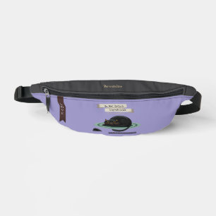 Unvorhersehbares Schwarzkatze Zitat Lilac Lila Bauchtasche