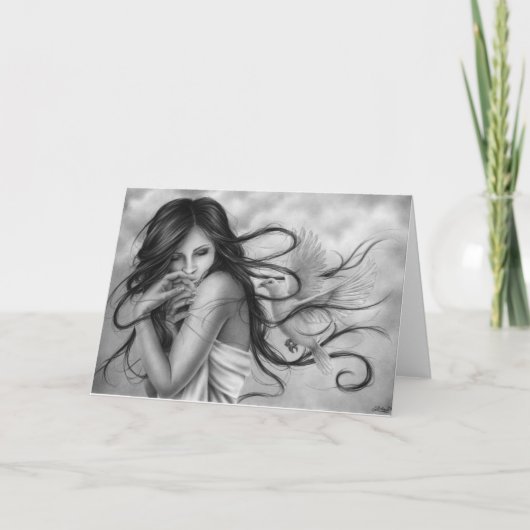 Unvorsichtige Flüstern-Tauben-Gruß-Karte Karte (Vorderseite)