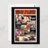 Unvorsichtiger Vortrag bringt Tragödie in Kriegsze Postkarte (Vorne/Hinten)