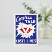 Unvorsichtiger Vortrag Postkarte (Stehend Vorderseite)