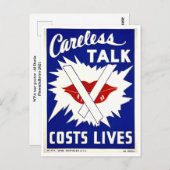 Unvorsichtiger Vortrag Postkarte (Vorne/Hinten)