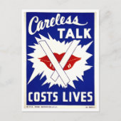 Unvorsichtiger Vortrag Postkarte (Vorderseite)