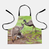 "Unwahrscheinliche Pals: The Kangaroo and Emu Frie Schürze (Vorderseite)