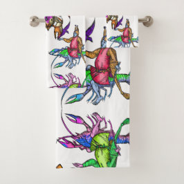 Unwahrscheinlicher Hummer Badhandtuch Set